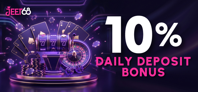 Jeet68 10% daily deposit bonus